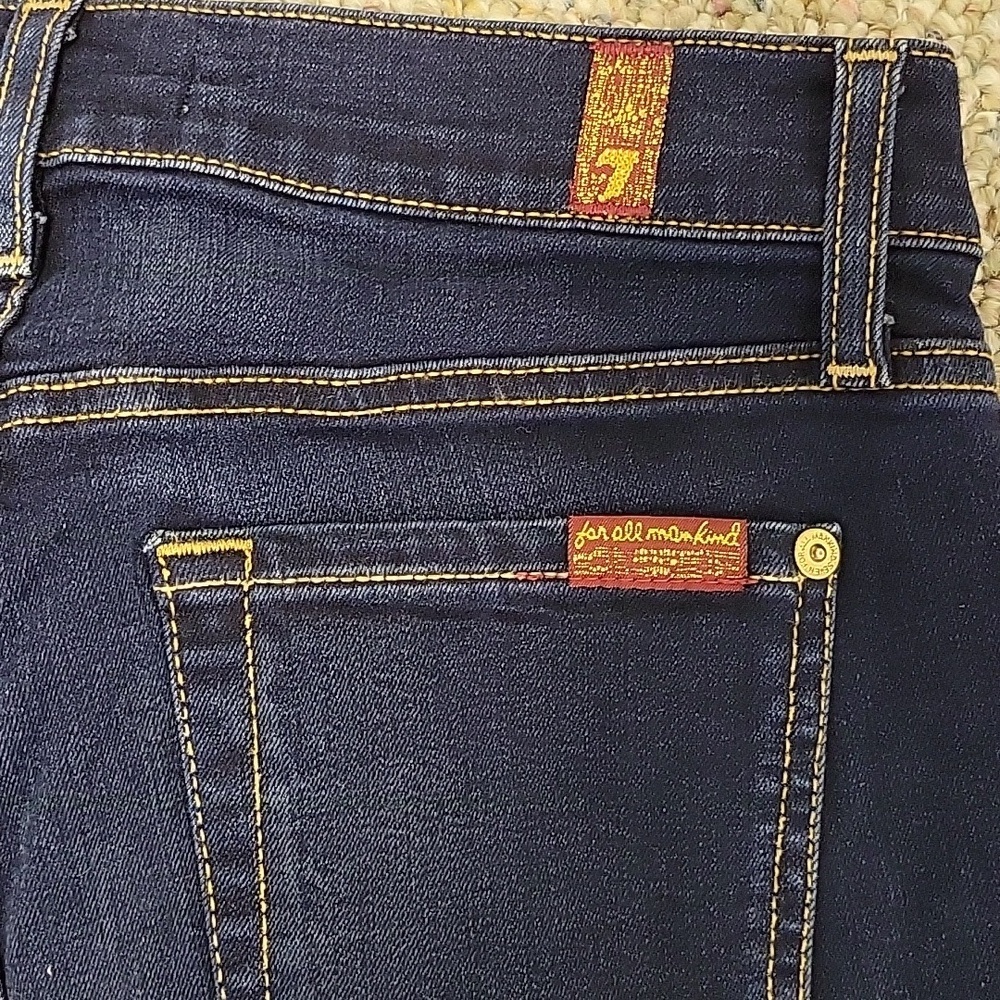 7 For All Mankind Dark Blue Ankle Skinny B (Air) Jeans, Women's 26 - Picture 6 of 9